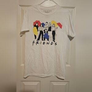 Official Friends The TV Show White Graphic T-Shirt Sz M